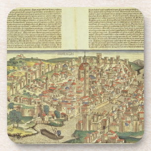 Posavasos Vista de la ciudad emparedada de Florencia, del