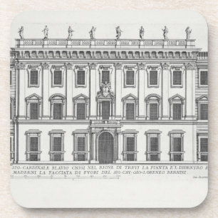 Posavasos Vista de la fachada de Palazzo Chigi, Roma,