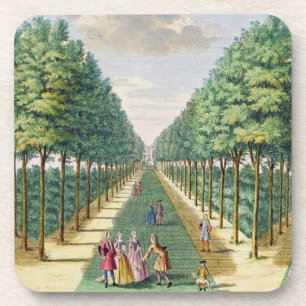 Posavasos Vista de la madera a la casa y a la avenida