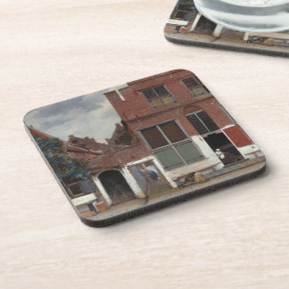 Posavasos Vista de las casas en Delft The Little Street