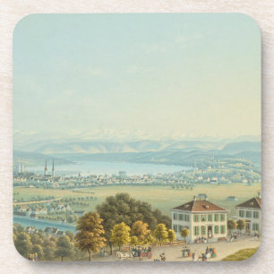 Posavasos Vista de Zurich, c.1840 (w/c)