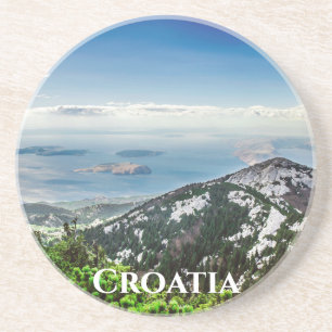 Posavasos Vista del mar desde la montaña rusa