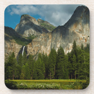 Posavasos Vista dramática del valle de Yosemite desde las pu