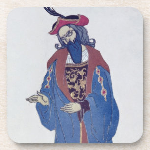 Posavasos Vista el diseño para la Azul-Barba, del Beaut el