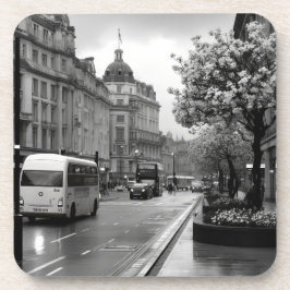 Posavasos Vista elegante de la calle