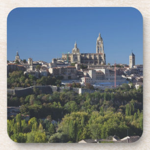 Posavasos Vista elevada de la ciudad con la Catedral de Sego