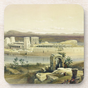 Posavasos Vista general de la isla de Philae, Nubia, de