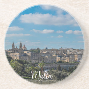 Posavasos Vista panorámica del casco antiguo de La Valeta en