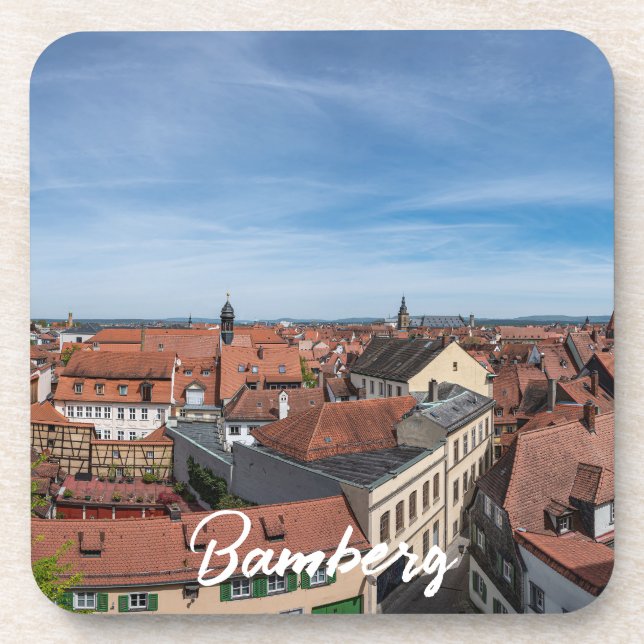 Posavasos Vista panorámica del casco antiguo desde arriba en (Frente)