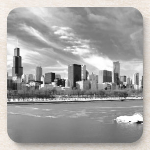 Posavasos Vista panorámica del horizonte de Chicago en