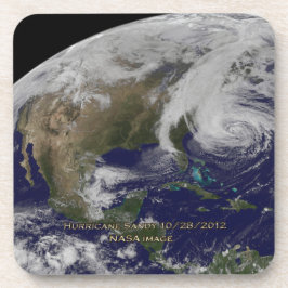 Posavasos Vista satelital del huracán Sandy