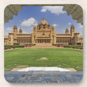 Posavasos Vista trasera del hotel Umaid Bhawan Palace, Jodjp