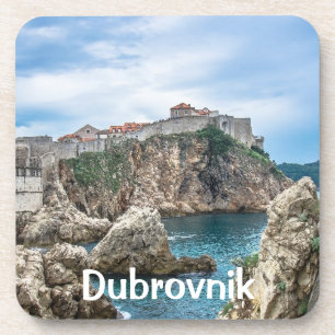 Posavasos Vistas de las murallas de Dubrovnik al mar