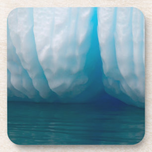 Posavasos Visualización de icebergs en azul en el Canal de E