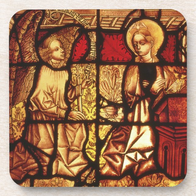 Posavasos Vitral que representa el anuncio, G (Frente)