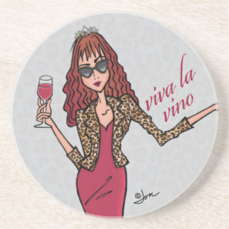 Posavasos Viva La Vino Leopard Reina Sandstone