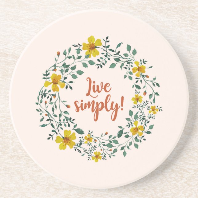 POSAVASOS ¡VIVE SENCILLAMENTE! (Frente)