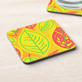 Posavasos Vivid Colorful Leaves Elegancia Arte