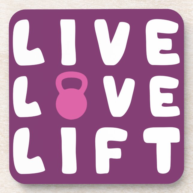 Posavasos Vivir, amar, liberar el gimnasio (Frente)