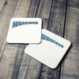 Posavasos Vocabulario Azul/Rojo Divertido-Estilo Retro Audaz