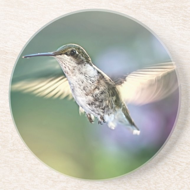 Posavasos Volando colibrí (Frente)