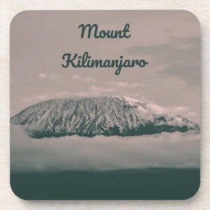 Posavasos Volcán de nieve Monte Kilimanjaro en Tanzania Áfri