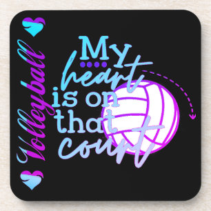 Posavasos Voleibol Femenino Mi Corazón está en esa Cancha