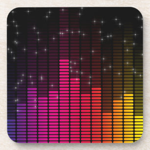 Posavasos Volumen de música de luces de disco ecualizador