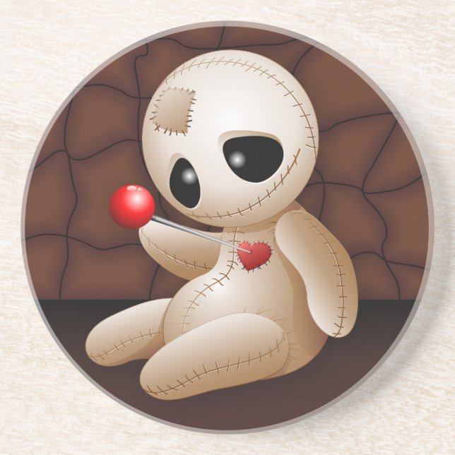 Posavasos Voodoo Doll Personalizado enamorado (Frente)