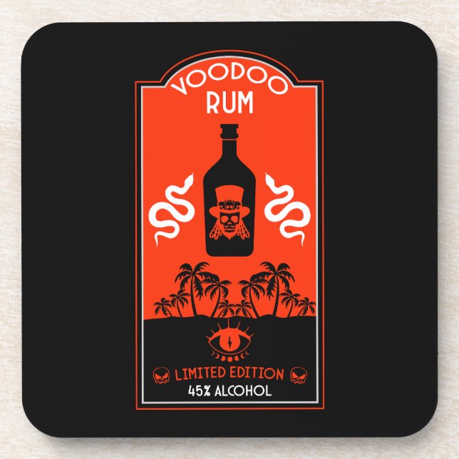 Posavasos Voodoo Rum caribeño (Frente)