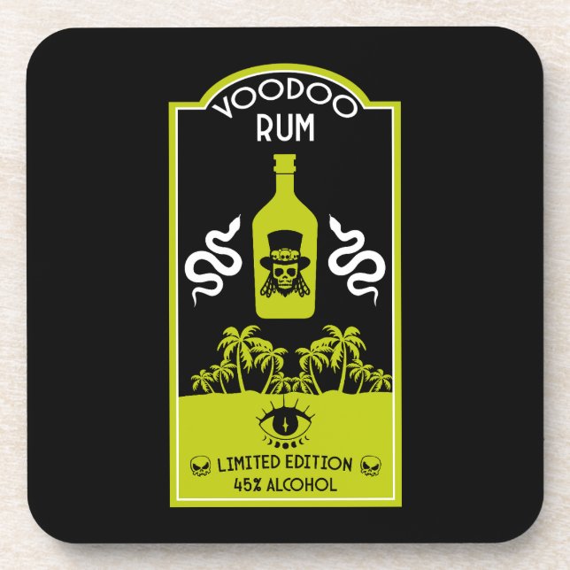 Posavasos Voodoo Rum caribeño (Frente)