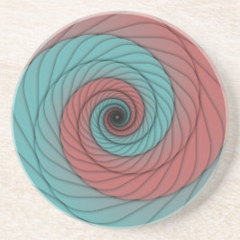 Posavasos Vórtice Carmesí y Turquesa