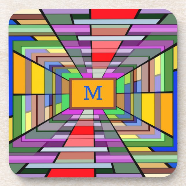 Posavasos Vórtice del punto de desvanecimiento del monograma (Frente)