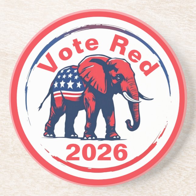 Posavasos Voto rojo 2026 (Frente)