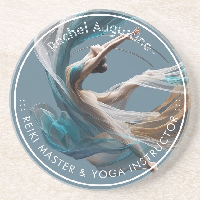 Posavasos Vuelo aéreo Aire Yoga Instructor Pilates Fitness (Frente)