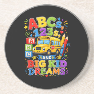 Posavasos Vuelta al cole primer día grandes sueños de niño e