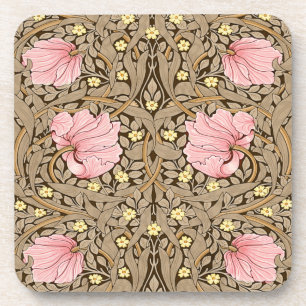 Posavasos W Morris Pimpernel Pattern en rosa y sepia