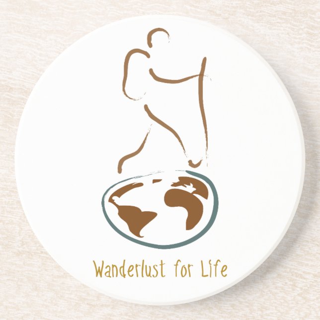 Posavasos Wanderlust para el práctico de costa de la vida (Frente)