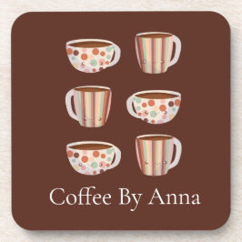 Posavasos Warm Circle Pattern On Cups Of Coffee