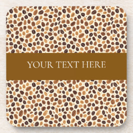 Posavasos Warm Coffee Bean Roast Tones Seamless Pattern