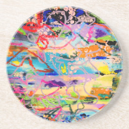 Posavasos Warm Layers by Lydia's Art Sangria