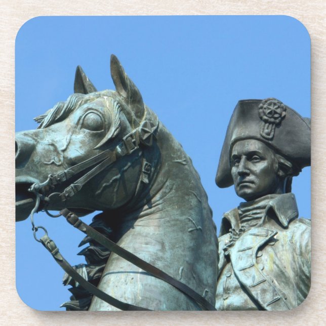 Posavasos Washington, DC, estatua del general George (Frente)
