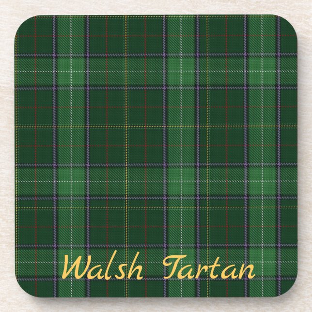 Posavasos Waslsh Tartan Coasters Boda Set de regalo de 6 (Frente)