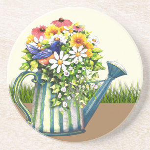 Posavasos Water Can con flores silvestres
