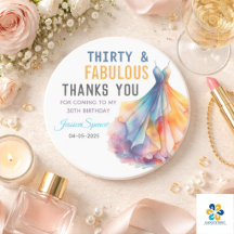 Watercolor Dress 30th Birthday Elegant & Feminine 