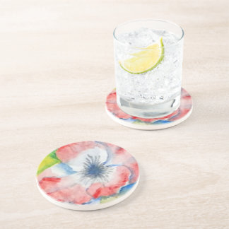 Posavasos Watercolor Sweetpea Flower Art