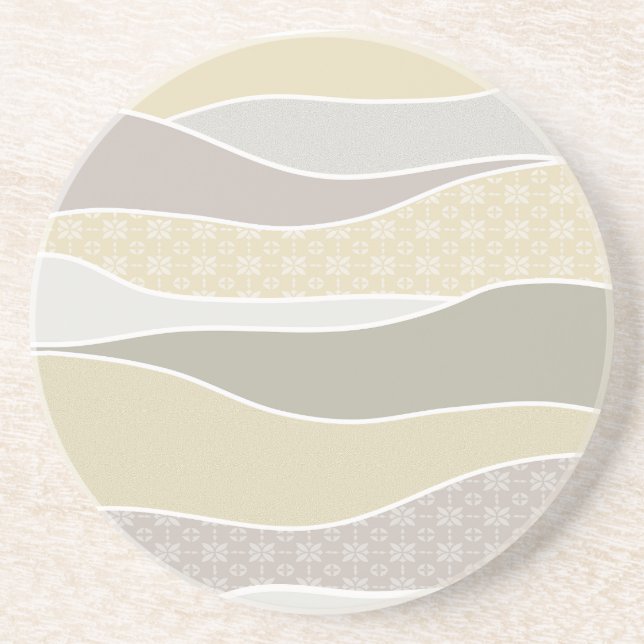 Posavasos Wave curvada verde cálida rosa amarillo amarillo c (Frente)