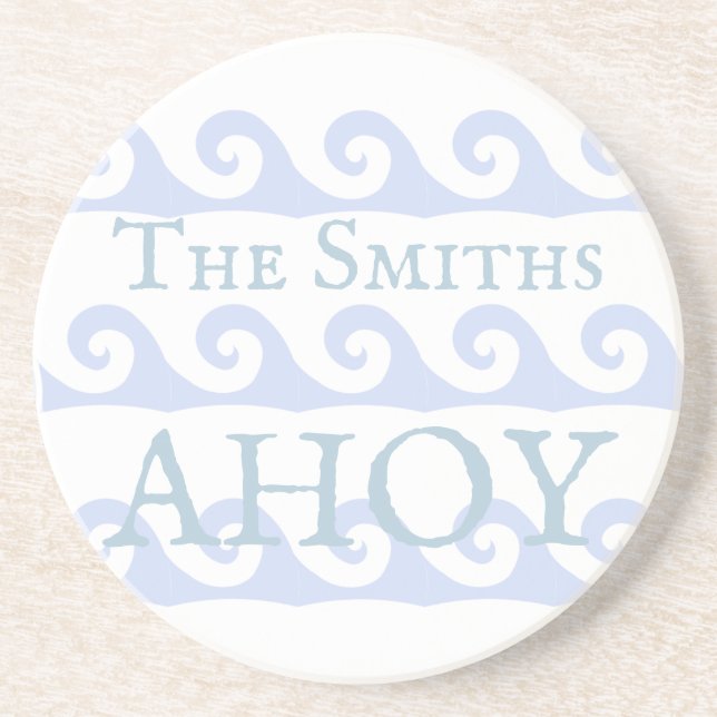 Posavasos Waves Ahoy Personalizado (Frente)