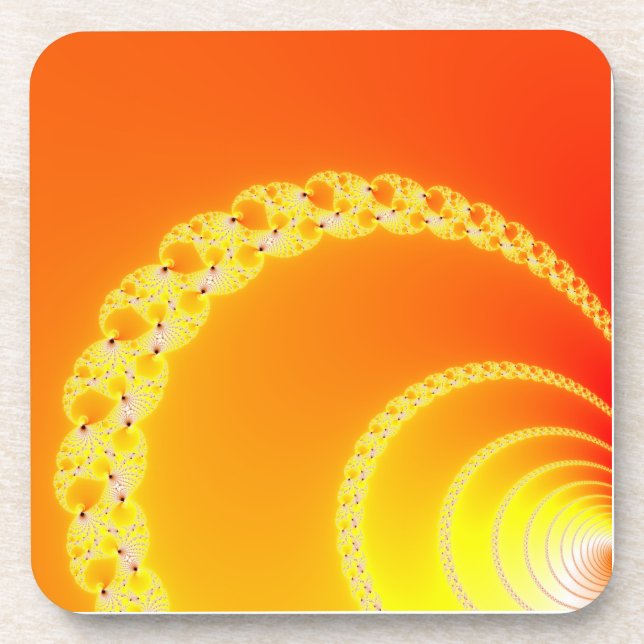 Posavasos Waves de sonido arte fractal (Frente)