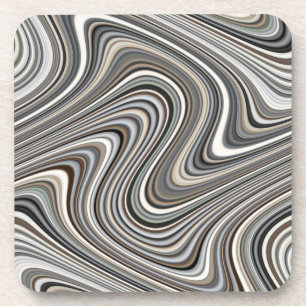 Posavasos Wavy Lines - Light Brown/Sand/Beige/Turquoise/Blue